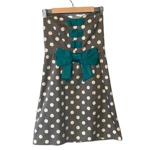 Judith March Strapless Bow Front Polka Dot Mini Dress